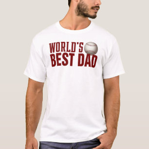 World's Best Dad Typography Baseball   Shirt