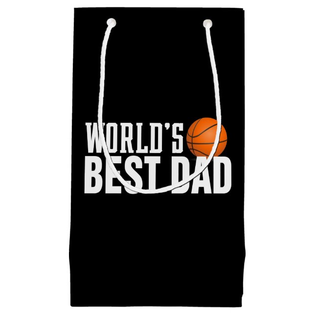 World's Best Dad Typography Basketball | Gift Bag (Front)