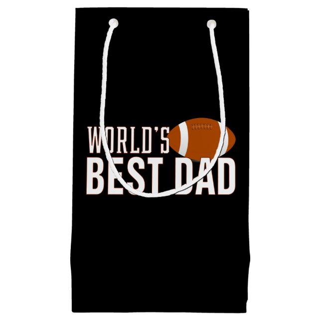 World's Best Dad Typography Football | Gift Bag (Front)