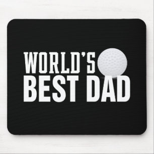 World's Best Dad Typography Golf Mouse Pad
