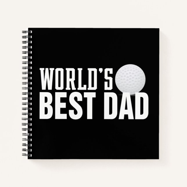 World's Best Dad Typography Golf | Notebook (Front)