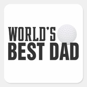 World's Best Dad Typography Golf   Sticker