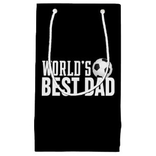 World's Best Dad Typography Soccer   Gift Bag