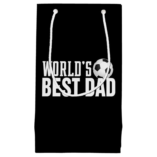 World's Best Dad Typography Soccer | Gift Bag (Front)
