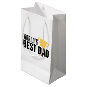 World's Best Dad Typography Trophy   Gift Bag