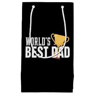 World's Best Dad Typography Trophy   Gift Bag