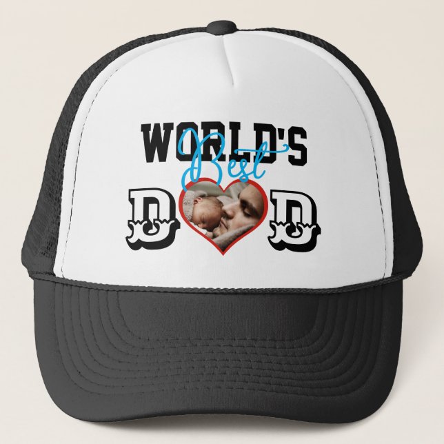 World's Best Dad w/ Photo Trucker Hat (Front)