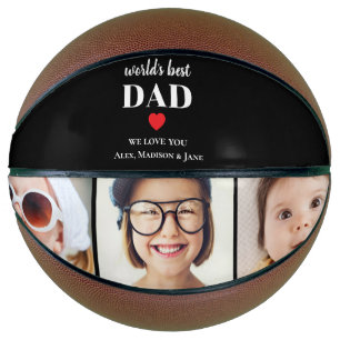 World's Best Dad We Love You Photo Collage Basketball