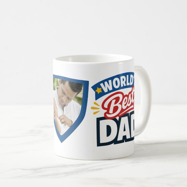 World's Best Dad with Love Custom  Coffee Mug (Front Right)