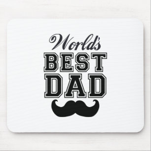 World's best dad with moustache mouse pad