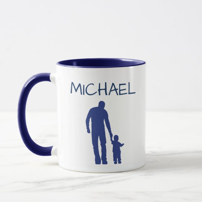 World's Best Dad with Name  Mug (Left)