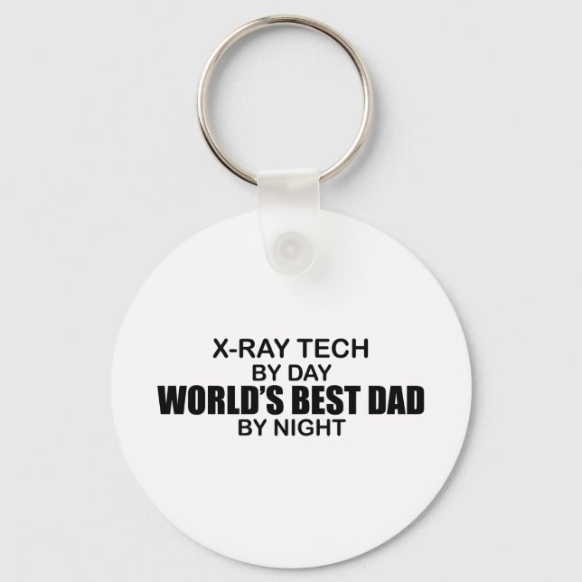World's Best Dad - X-Ray Tech Key Ring (Front)
