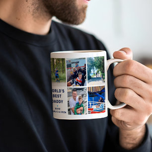 Worlds Best Daddy 8 Photo Collage Coffee Mug