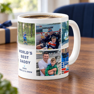 Worlds Best Daddy 8 Photo Collage Coffee Mug
