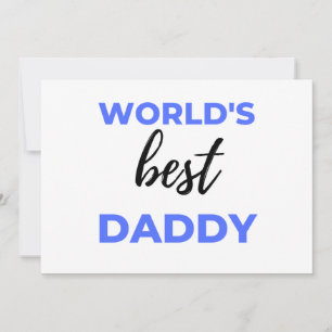 World's Best Daddy bl Holiday Card