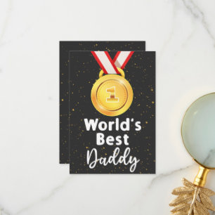 World's Best Daddy Father's Day Thank You Card