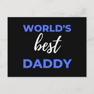 World's Best Daddy Holiday Postcard