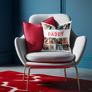 Worlds Best Daddy Photo Collage Cushion