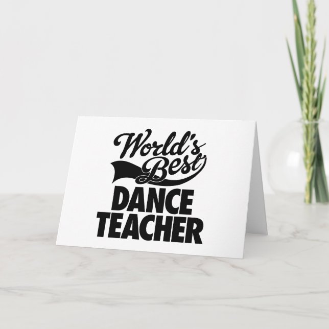 World's Best Dance Teacher Notecard(s) Card (Front)