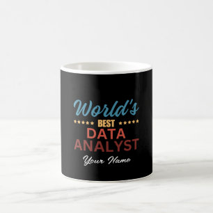 World's Best Data Analyst Personalised Name Coffee Mug