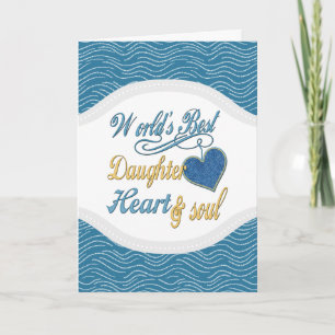 World's Best Daughter Heart and Soul Card