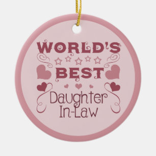 World's Best Daughter-In-Law Ceramic Ornament