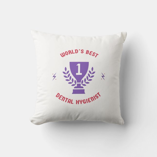 World's best dental hygienist cushion (Front)