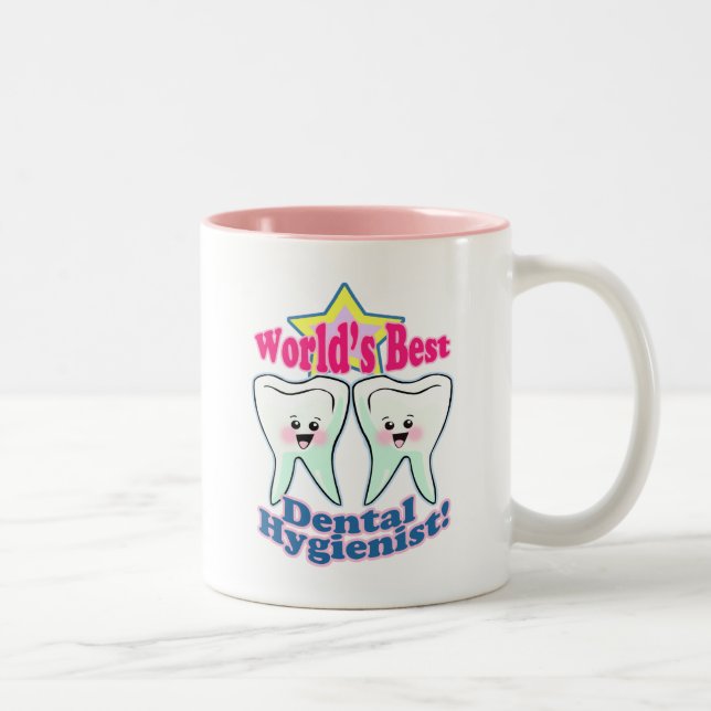 Worlds Best Dental Hygienist Two-Tone Coffee Mug (Right)