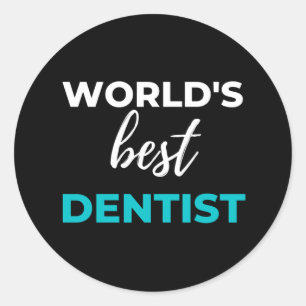 World's Best Dentist Classic Round Sticker