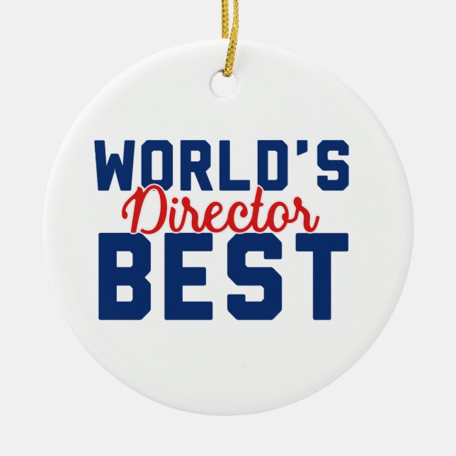 World's Best Director Ceramic Tree Decoration (Front)