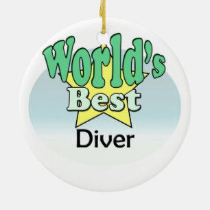 World's Best Diver Ceramic Tree Decoration