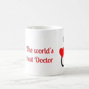 World's Best  Doctor  in red Coffee Mug