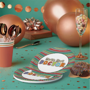 World's Best Doctor party paper plate