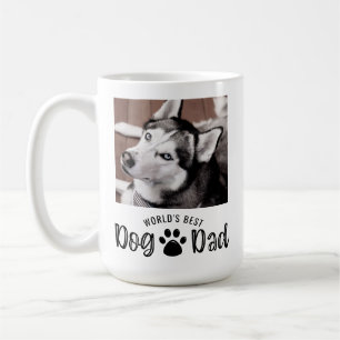 WORLD'S BEST DOG DAD 2 Photos Paw Prints Coffee Mug