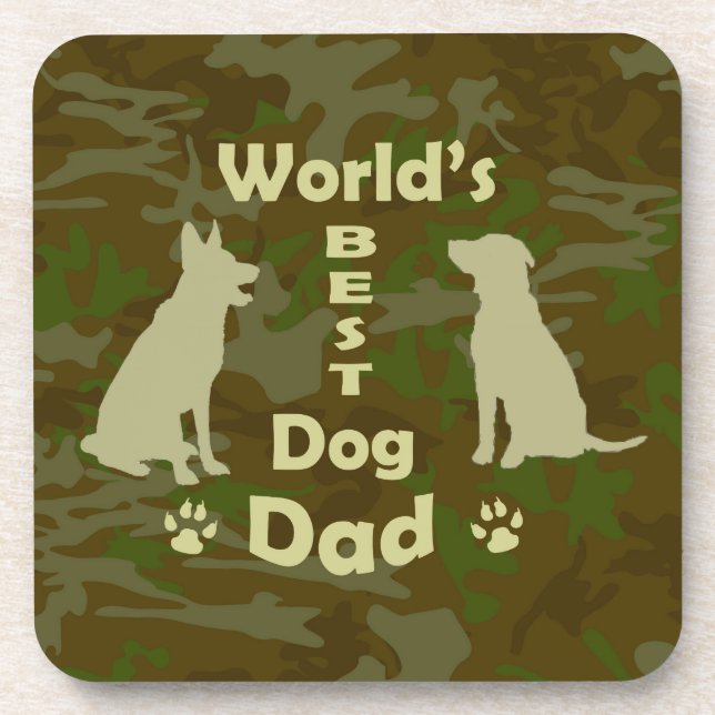 World's Best Dog Dad Coaster (Front)