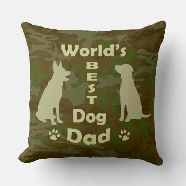World's Best Dog Dad Cushion (Front)