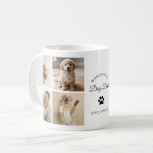 World's Best Dog Dad Custom Photo Collage Mug