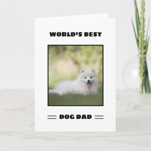 World's Best Dog Dad Custom Photo Personalised Card