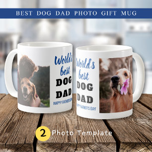 World's Best Dog Dad Happy Father's Day 2 Photo   Coffee Mug