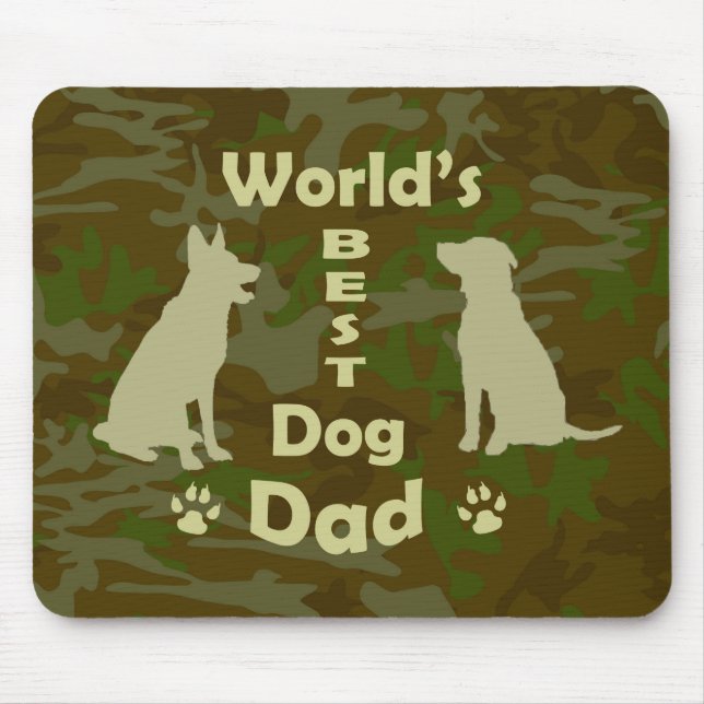 World's Best Dog Dad Mouse Pad (Front)