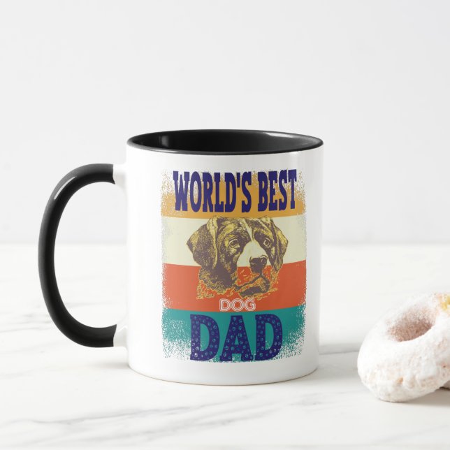 world's best dog dad mug (With Donut)