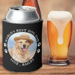 Worlds Best Dog Dad Personalised Cute Pet Photo  Can Cooler<br><div class="desc">Worlds Best Dog Dad ... Surprise your favourite Dog Dad this Father's Day with this super cute custom pet photo can cooler. Customise this dog dad koozie with your dog's favourite photo, and name. Double sided - you can different photos on each side or the same, up to you !...</div>