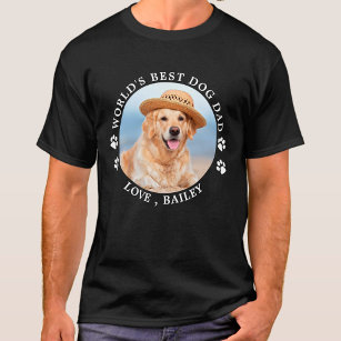 World's Best Dog Dad Personalised Cute Pet Photo T-Shirt