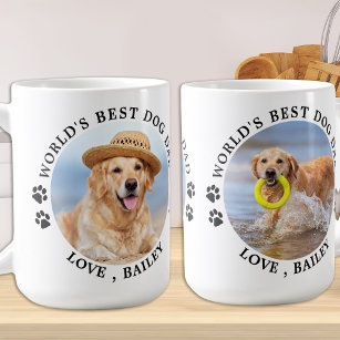 World's Best Dog Dad Personalised Pet Photo Coffee Mug