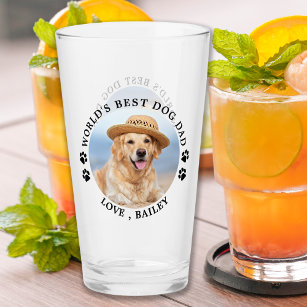 World's Best Dog Dad Personalised Pet Photo Glass