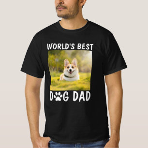 World's Best Dog Dad Personalised Pet Photo  T-Shi T-Shirt