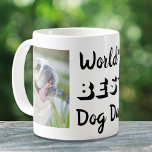 World's Best Dog Dad Personalised Photos Coffee Mug<br><div class="desc">A fun gift for the best dog dad ever,  this mug features two of your favourite pet photos and "World's Best Dog Dad" in a cool typography.</div>