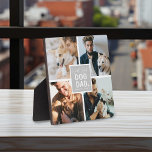 'Worlds Best Dog Dad' Photo Collage Plaque<br><div class="desc">Show off your dog dad status with this cute photo collage plaque featuring four square photos of you and your pet. "Worlds Best Dog Dad" appears in the centre in calligraphy script and fun lettered typography on a grey square that can be changed to any colour, with a cute white...</div>
