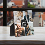 'Worlds Best Dog Dad' Photo Collage Plaque<br><div class="desc">Looking for a unique gift for a fellow dog-lover? Check out our adorable 'World's Best Dog Dad' photo collage plaque. Customise it with your dog's photo, your name, and the name of your favourite canine companion. The calligraphy script and fun lettered typography on this black background with a cute white...</div>
