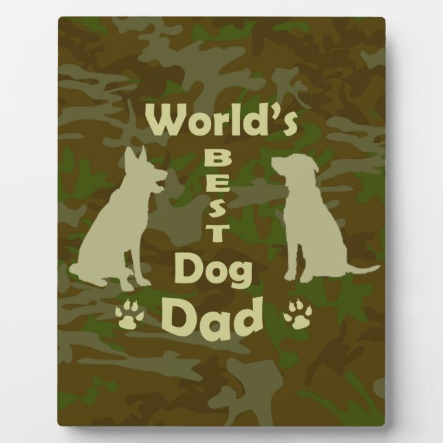 World's Best Dog Dad Plaque (Front)